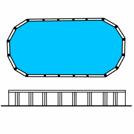 8.6 x 3.8 x 1.2m Oval Lindeman Pool
