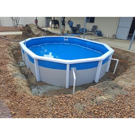 6.2 x 3.8 x 1.2m Oval Freshwater Pool