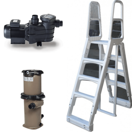 Cartridge Filter & Pump Pack with Ladder